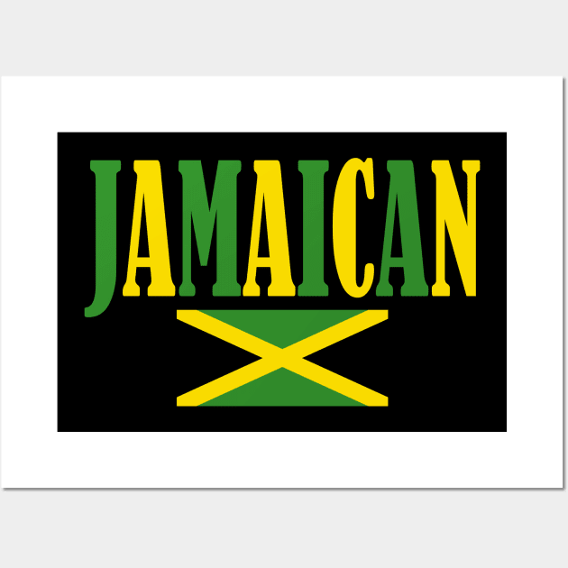 Jamaica, Jamaica Flag Wall Art by alzo